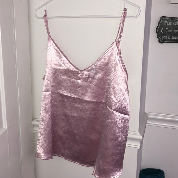 Tops - Light pink satin tank